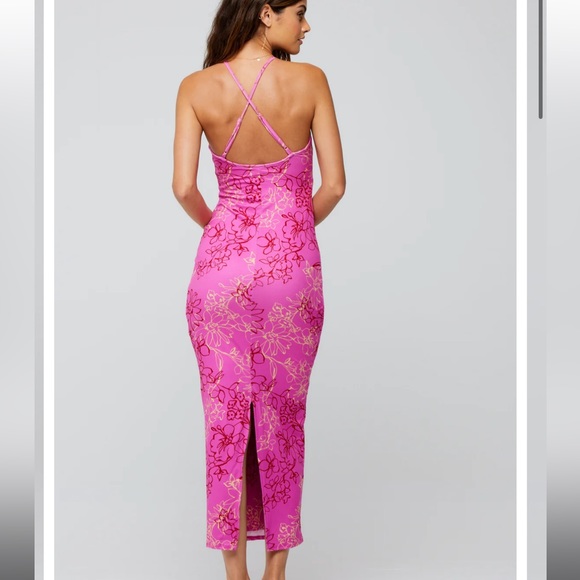 NWT RESA Sophia MIDI in Azalea Pink with floral design XS - Picture 3 of 8